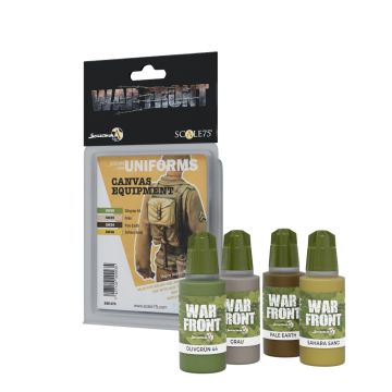 Набір акрилових фарб Scale 75: Warfront: Canvas Equipment (4x17 ml)