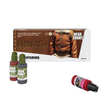 Набір акрилових фарб Scale 75: Warfront: Leather Equipment (8x17 ml)