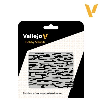 Трафарет Vallejo: Hobby Stencils: Pixelated Modern Camo