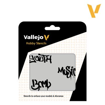 Трафарет Vallejo: Hobby Stencils: Street Art Nº1