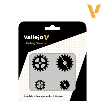Трафарет Vallejo: Hobby Stencils: Gear Markings