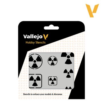 Трафарет Vallejo: Hobby Stencils: Radioactivity Signs