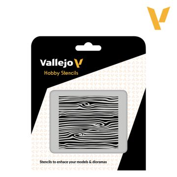 Трафарет Vallejo: Hobby Stencils: Wood Texture Nº2
