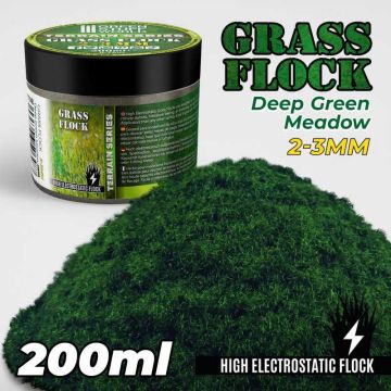 Статична трава (Флок) Green Stuff World: Static Grass Flock 2-3mm - Deep Green Meadow - 200 ml