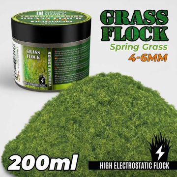 Статична трава (Флок) Green Stuff World: Static Grass Flock 4-6mm - Spring Grass - 200 ml