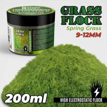 Статична трава (Флок) Green Stuff World: Static Grass Flock 9-12mm - Spring Grass - 200 ml