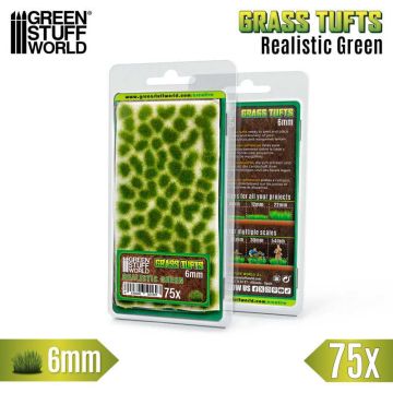 Пучки трави Green Stuff World: Static Grass Tufts 6 mm - Realistic Green