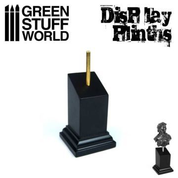 Деревʼяна підставка для бюстів Green Stuff World: Tapered Bust Plinth 3x3cm Black