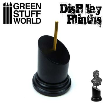 Деревʼяна підставка для бюстів Green Stuff World: Tapered Round Bust Plinth 5x5cm Black