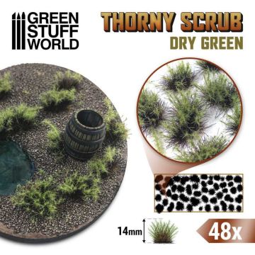Пучки трави Green Stuff World: Thorny Scrubs - Dry Green 14mm