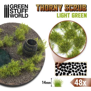 Пучки трави Green Stuff World: Thorny Scrubs - Light Green 14mm