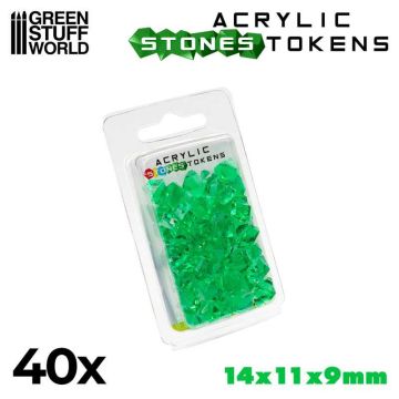 Набір акрилових жетонів Green Stuff World: Tokens - Green Warpstones