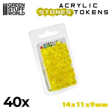 Набір акрилових жетонів Green Stuff World: Tokens - Yellow Stones