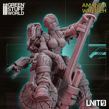 Мініатюра 1/32 Green Stuff World: UNIT9 Figures - Amanda Wrench 54mm