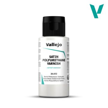Сатиновий поліуретановий лак Vallejo: Satin Polyurethane Varnish (60 ml)