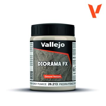 Акрилова паста Vallejo: Diorama FX: Ground Texture: Rough Grey Pumice (200 ml)