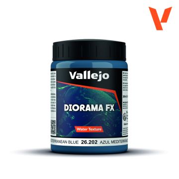 Акриловий гель Vallejo: Diorama FX: Water Texture: Mediterranean Blue (200 ml)