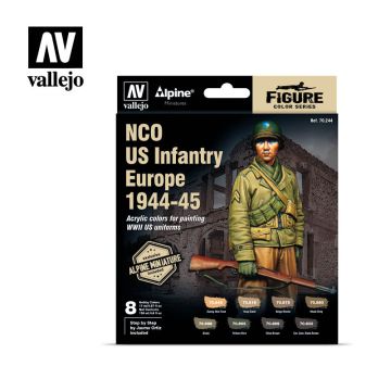Набір акрилових фарб Vallejo: Model Color: NCO US Infantry Europe 1944-45