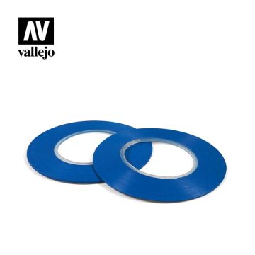 Еластична маскувальна стрічка Vallejo: Flexible Masking Tape (1 mm x 18 m) 2 шт.