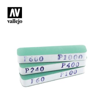 Набір наждачних брусків Vallejo: Set of 3 Flexi Sanders Dual-Grit (90x19x12 mm)