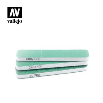 Набір наждачних брусків Vallejo: Set of 3 Flexi Sanders Dual-Grit (90x19x6 mm)