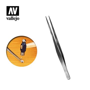 Пінцет з прямими кінчиками Vallejo: Straight Tip Stainless Steel Tweezers (175 mm)