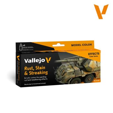 Набір акрилових фарб Vallejo: Model Color: Rust, Stain & Streaking by Scratchmod