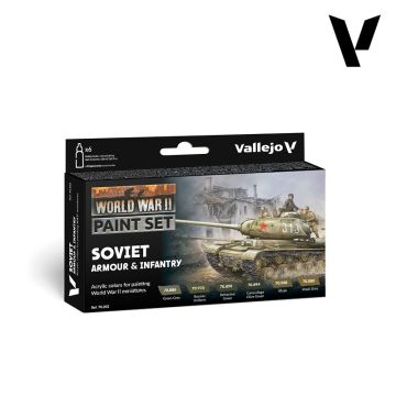 Набір акрилових фарб Vallejo: Model Color: WWII soviet Armour & Infantry