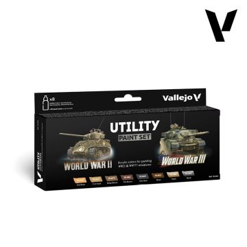 Набір акрилових фарб Vallejo: Model Color: Utility Paint Set WWII & WWIII