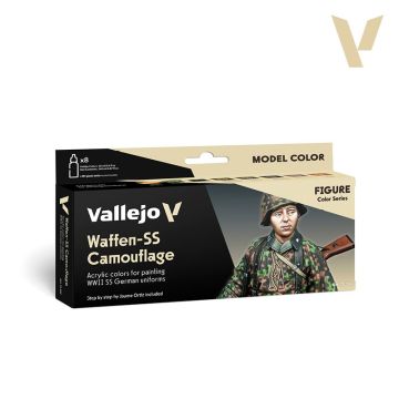 Набір акрилових фарб Vallejo: Model Color: Waffen-SS Camouflage by Jaume Ortiz
