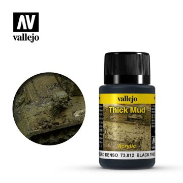 Акрилова паста Vallejo: Weathering FX: Thick Mud: Black Thick Mud
