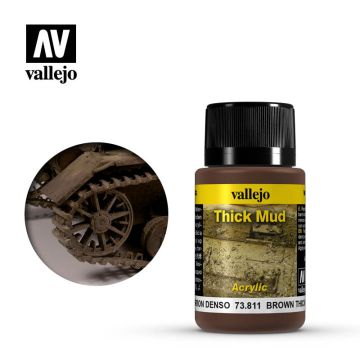 Акрилова паста Vallejo: Weathering FX: Thick Mud: Brown Thick Mud