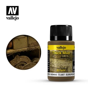Акрилова паста Vallejo: Weathering FX: Thick Mud: European Thick Mud