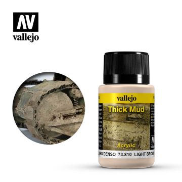 Акрилова паста Vallejo: Weathering FX: Thick Mud: Light Brown Thick Mud
