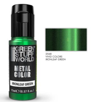 Акрилова фарба Green Stuff World: Vivid Metallic Paint - Ironleaf Green (17ml)