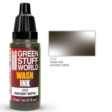 Акрилова змивка Green Stuff World Acrylic Inks: Wash Ink: Ancient Sepia (17ml)