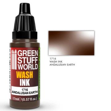 Акрилова змивка Green Stuff World Acrylic Inks: Wash Ink: Andalusian Earth (17ml)