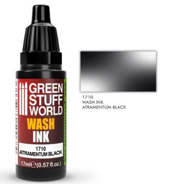 Акрилова змивка Green Stuff World Acrylic Inks: Wash Ink: Atramentum Black (17ml)