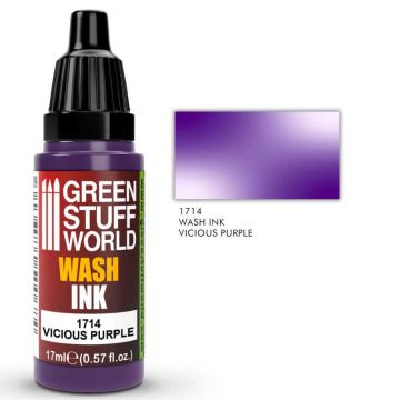 Акрилова змивка Green Stuff World Acrylic Inks: Wash Ink: Vicious Purple (17ml)