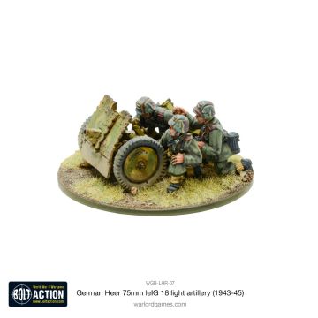 Мініатюра Warlord Games Bolt Action: German Heer 75mm LeIG 18 Light Artillery (1943-45)