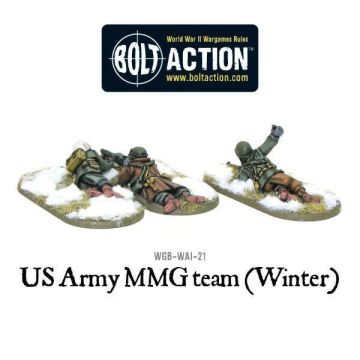 Набір мініатюр Warlord Games Bolt Action: US Army MMG Team (Winter) - Prone