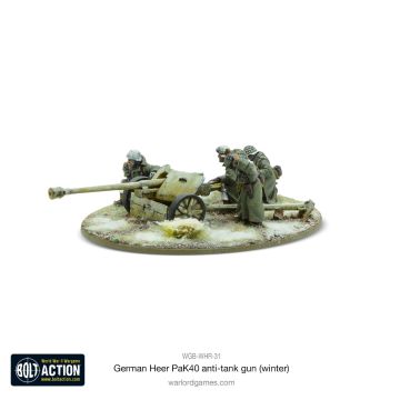 Мініатюра Warlord Games Bolt Action: German Heer 75mm Pak 40 Anti-Tank Gun (Winter)
