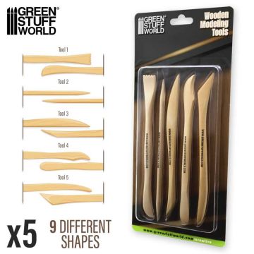 Набір інструментів для моделювання Green Stuff World: Wooden Modeling Tools