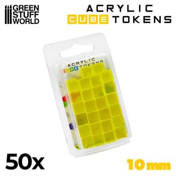Набір акрилових жетонів Green Stuff World: Yellow Acrylic Cube Tokens